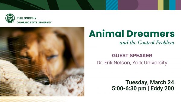 lecture details and image of sleeping dog