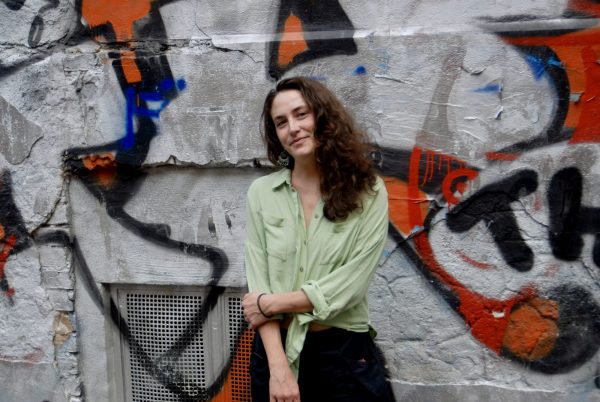 domenica in front of a wall in berlin